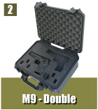 Double m9 pistol carrying case
