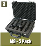 5 pack M9 gun case
