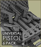 Universal Pistol Case -  6 Pack