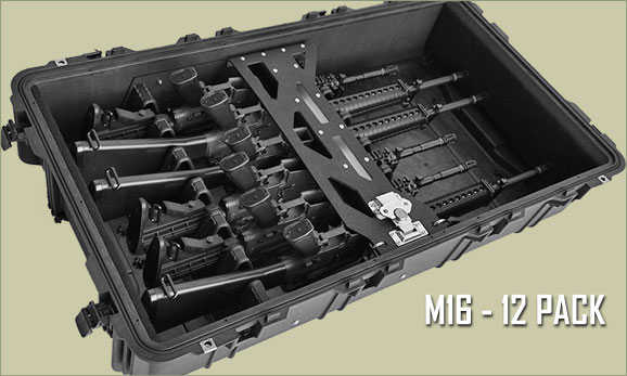 M16 Rifle 12 Pack in Black